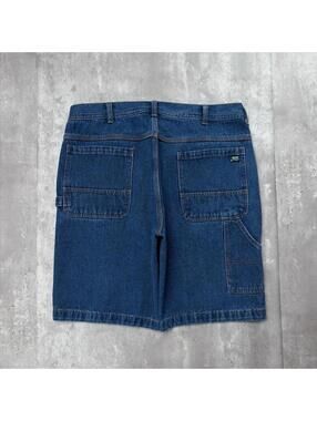 Y2K Blue Key Workwear Grunge Baggy Carpenter Denim Jorts